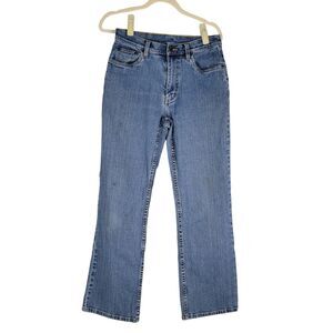 LL BEAN Jeans ID O XK86 Womens Size 10 REG Blue Denim Medium Wash Cotton Spandex